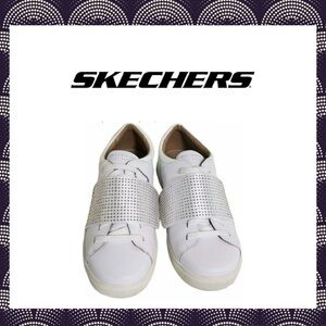 Skechers Street Los Angeles White Leather “BLING” Sneakers